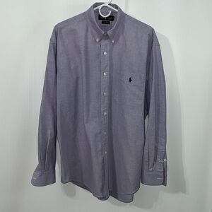 Ralph Lauren 100% Cotton Men’s Big Button-down Shirt Sz L